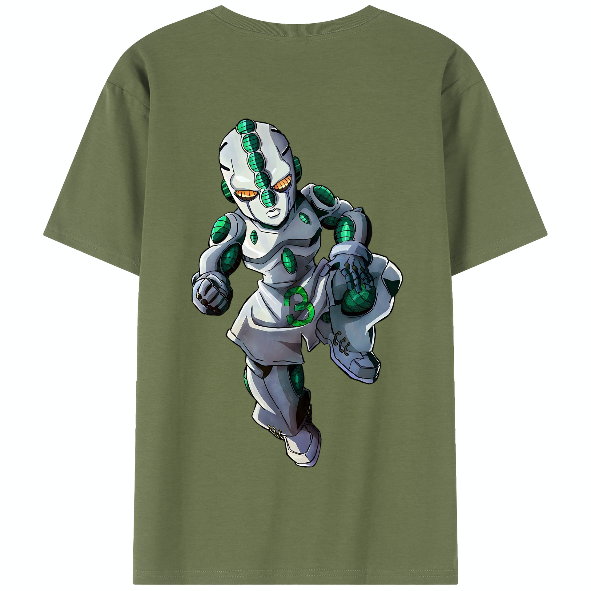 （画像用） ジョジョの奇妙な冒険 広瀨康一 JoJo's Bizarre Adventure Hirose Koichi 綿100％半袖Tシャツ（背面プリント）
